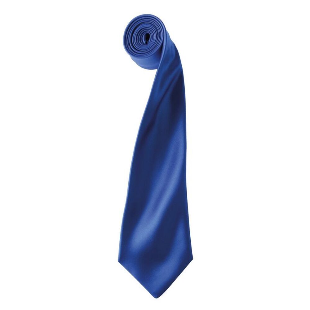 Premier Unisex Adult Colours Satin Tie / Royal Blue
